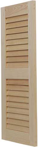 Louvered Exterior Southern Yellow Pine Shutter (pair): Larson Shutter ...