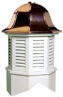Bedford Louvered Cupola - Octagon Base, Bell Roof