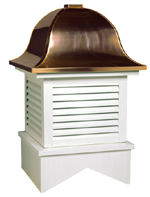 Charleston Louvered Cupola - Square Base, Bell Roof