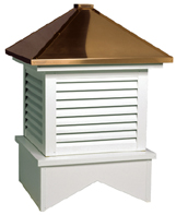 Stansbury Louvered Cupola - Square Base, Hip Roof