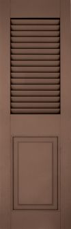 Atlantic Architectural - Louver/Panel Combination Style Exterior Shutter (2 pack)