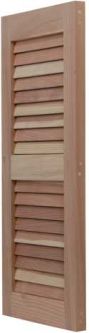PlacerCraft Red Grandis Louvered Exterior Shutter (2 pack)