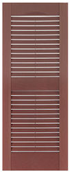Perfect Shutters 16 1/4" Louvered Single Wide Exterior Vinyl Shutter (2 pack)